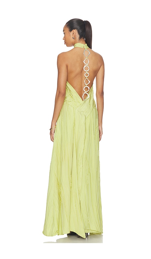 Yellow The Label Palmetto Textured Dress in Green. - S also in XS, M