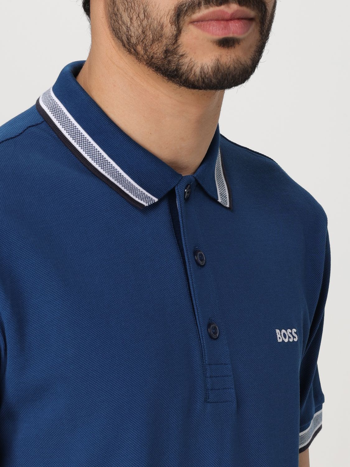 Polo Shirt Men color Blue