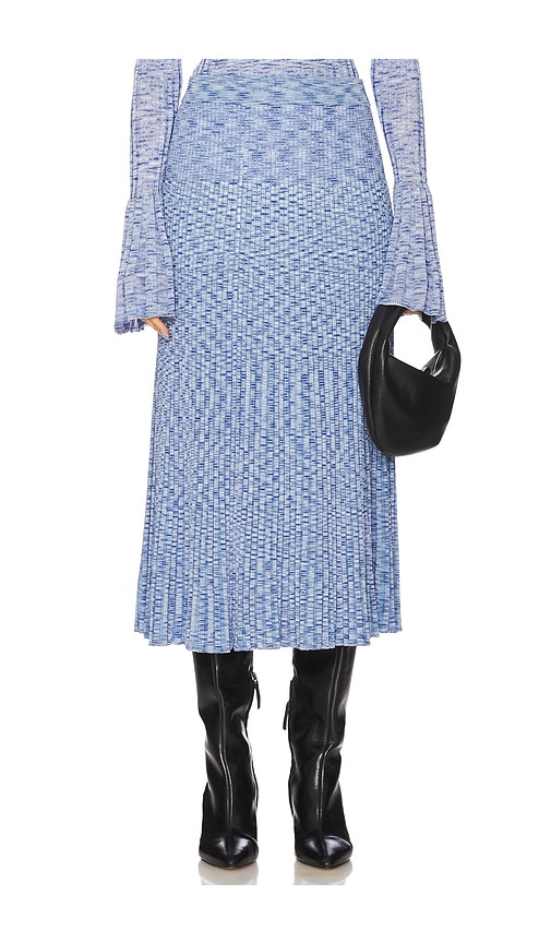 Zimmermann Mouline Midi Skirt in Blue.  3/L. Also in 0/XS, 1/S, 2/M