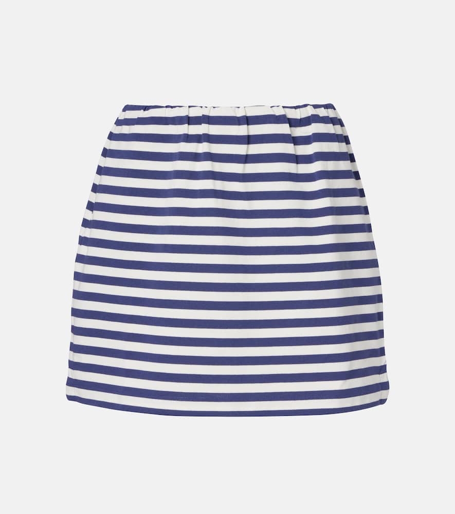 Haisley striped cotton miniskirt
