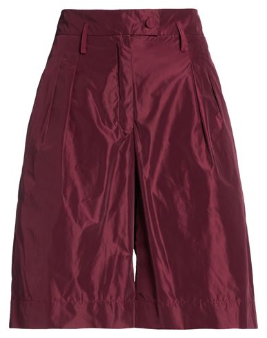 Malìparmi Woman Shorts & Bermuda Shorts Burgundy Size 2 Polyester