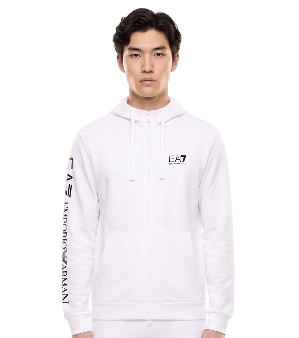 White Logo Hoodie