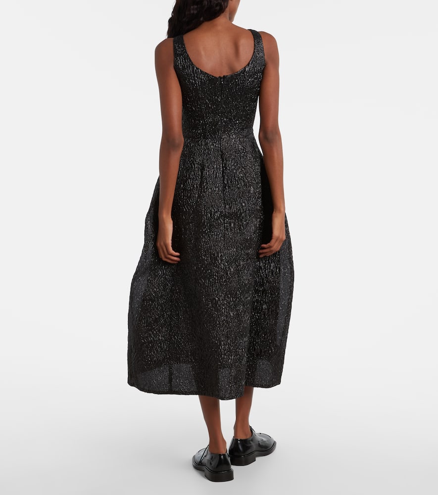 Embellished lamé cocktail dress
