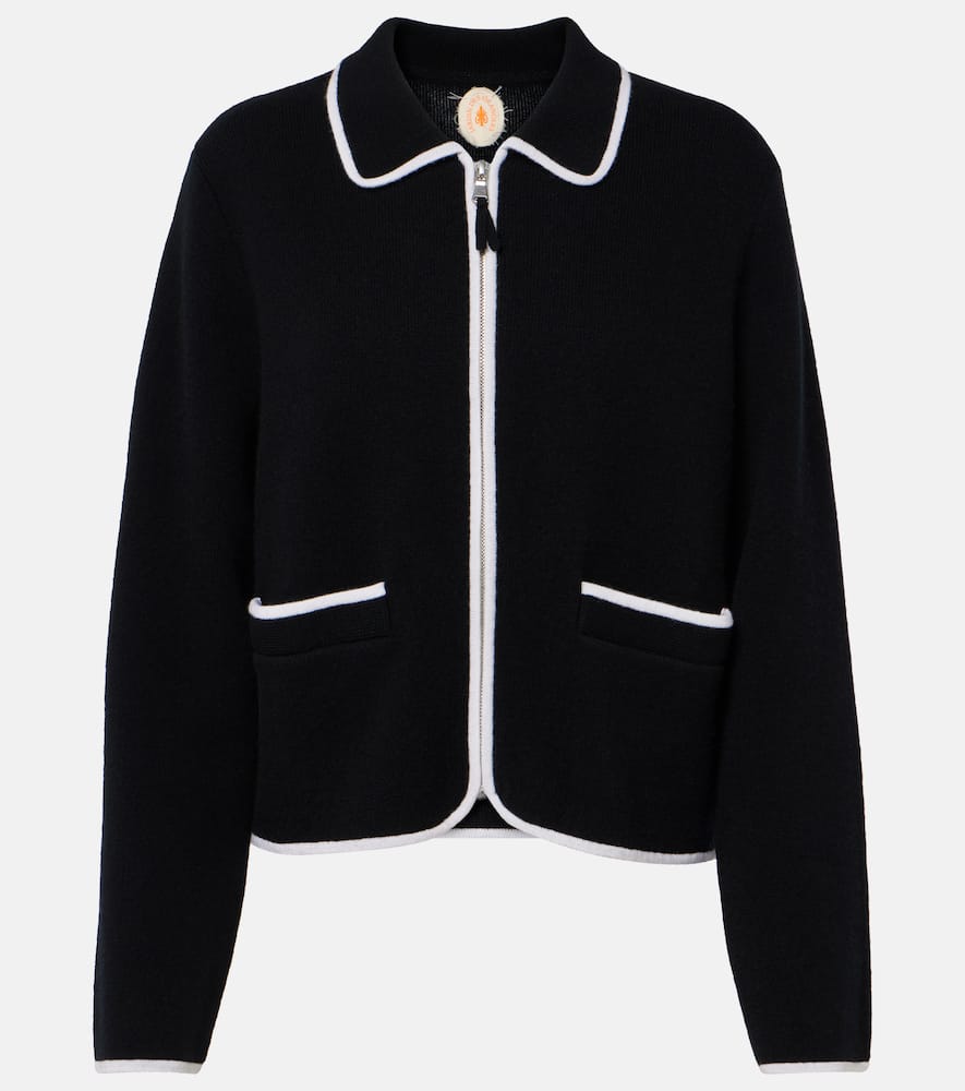 Wool and cashmere zip-up sweater