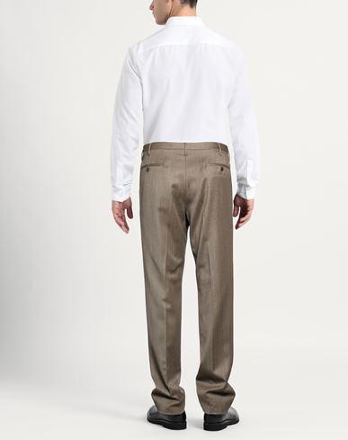 Man Pants Khaki Size 40 Virgin Wool