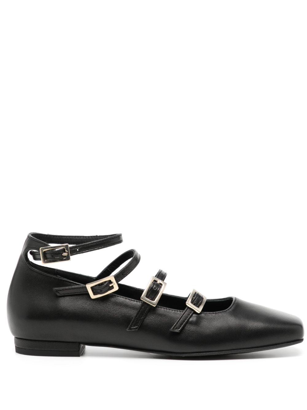 Luke leather ballet flats - Black