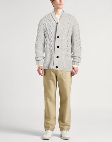 Man Cardigan Light grey Size 40 Virgin Wool, Cashmere