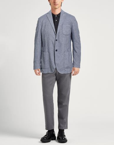 L. b.m. 1911 Man Blazer Bright blue Size 34 Cotton, Polyester, Polyamide