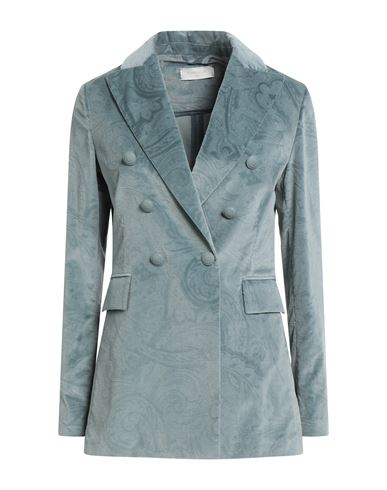 Woman Blazer Sky blue Size 2 Cotton, Elastane