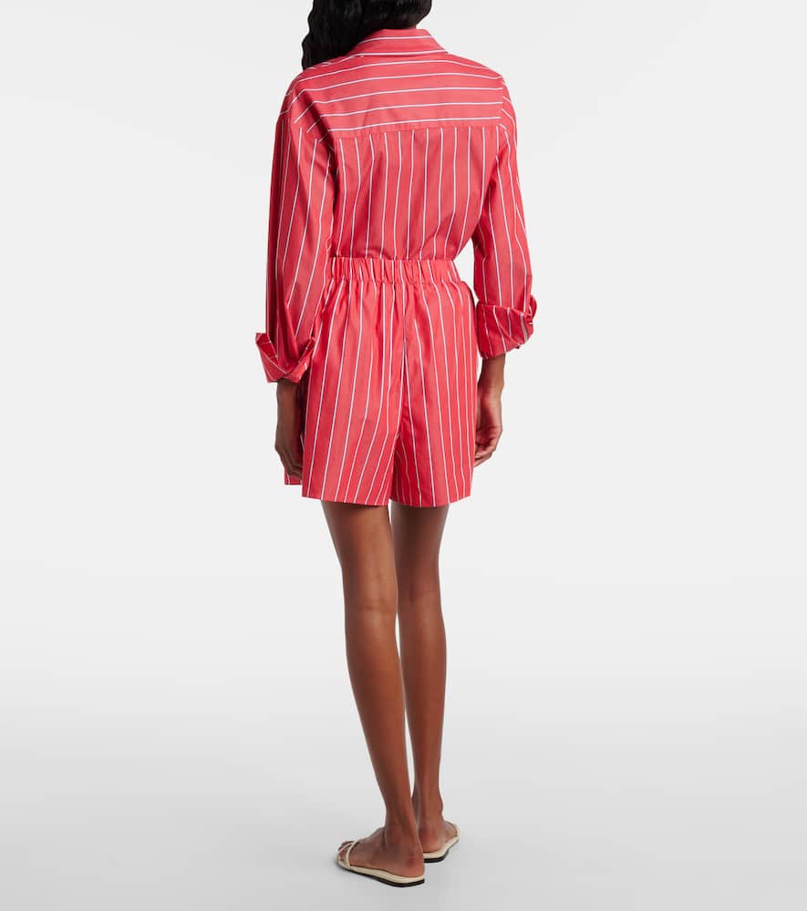 Lui striped cotton poplin shorts