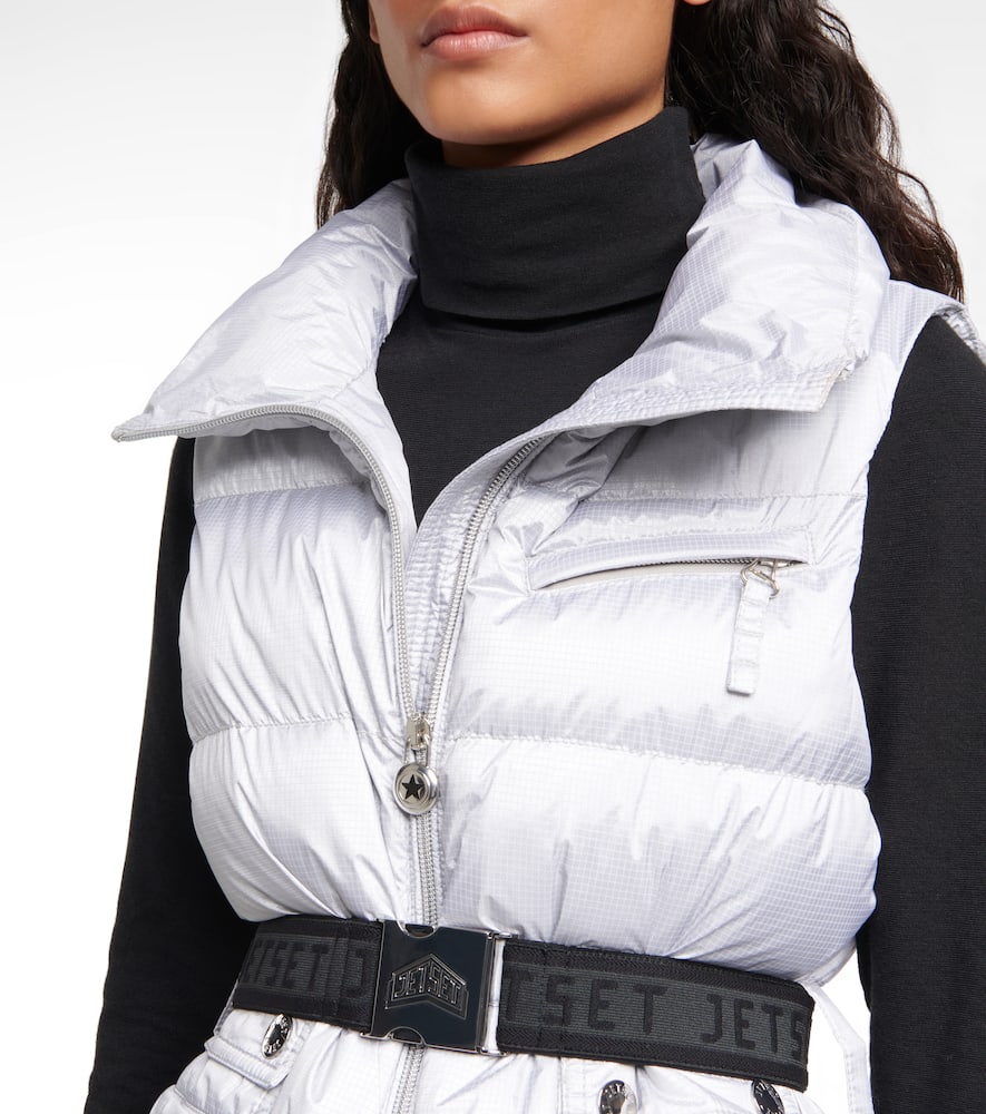 Clara Glam belted puffer vest