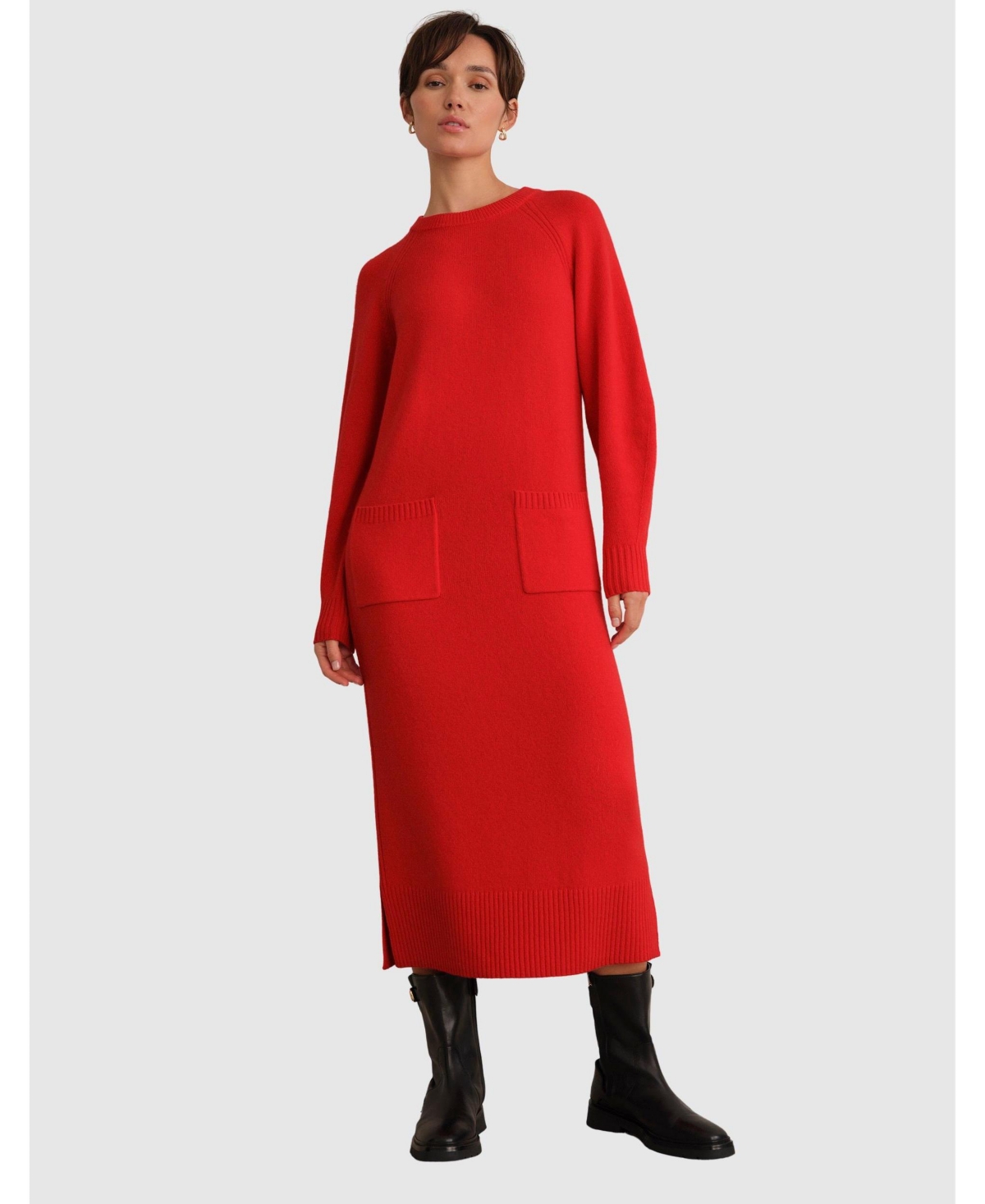 Women's Dannie Cinched-Waist Collard Shirt - Bright Red