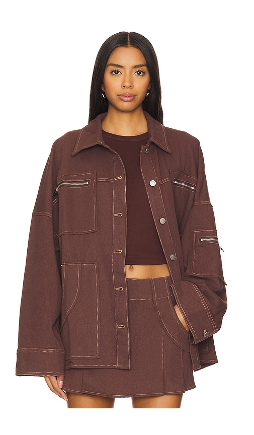 BY.DYLN Avant Jacket in Brown.  XS. Also in L, M