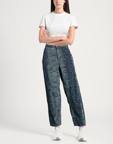 Woman Pants Navy Size S Cotton, Polyester, Elastane
