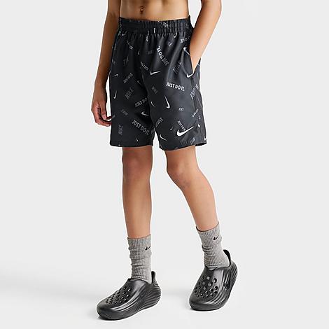 Big Kids Breaker Logo Confetti Swim Shorts in Black