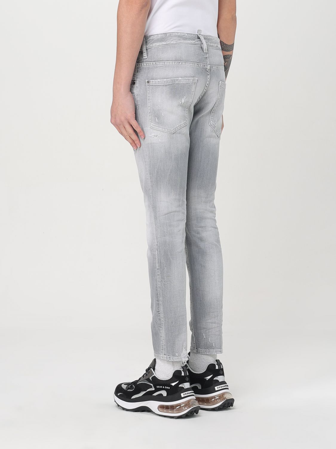 Washed tapered jeans - Grey