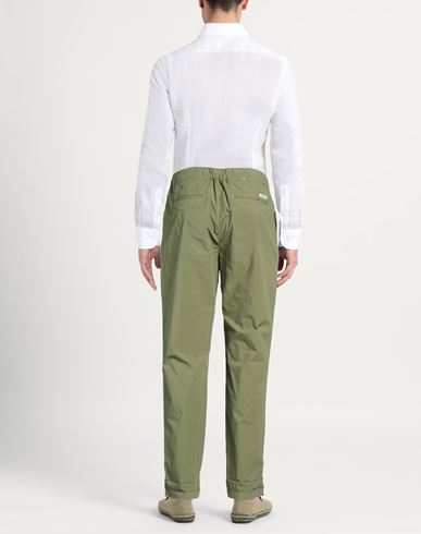 Man Pants Military green Size 34 Cotton, Elastane