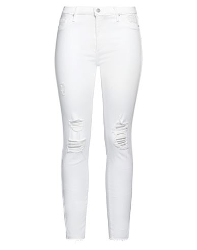 Woman Jeans White Size 31 Cotton, Elastomultiester, Elastane