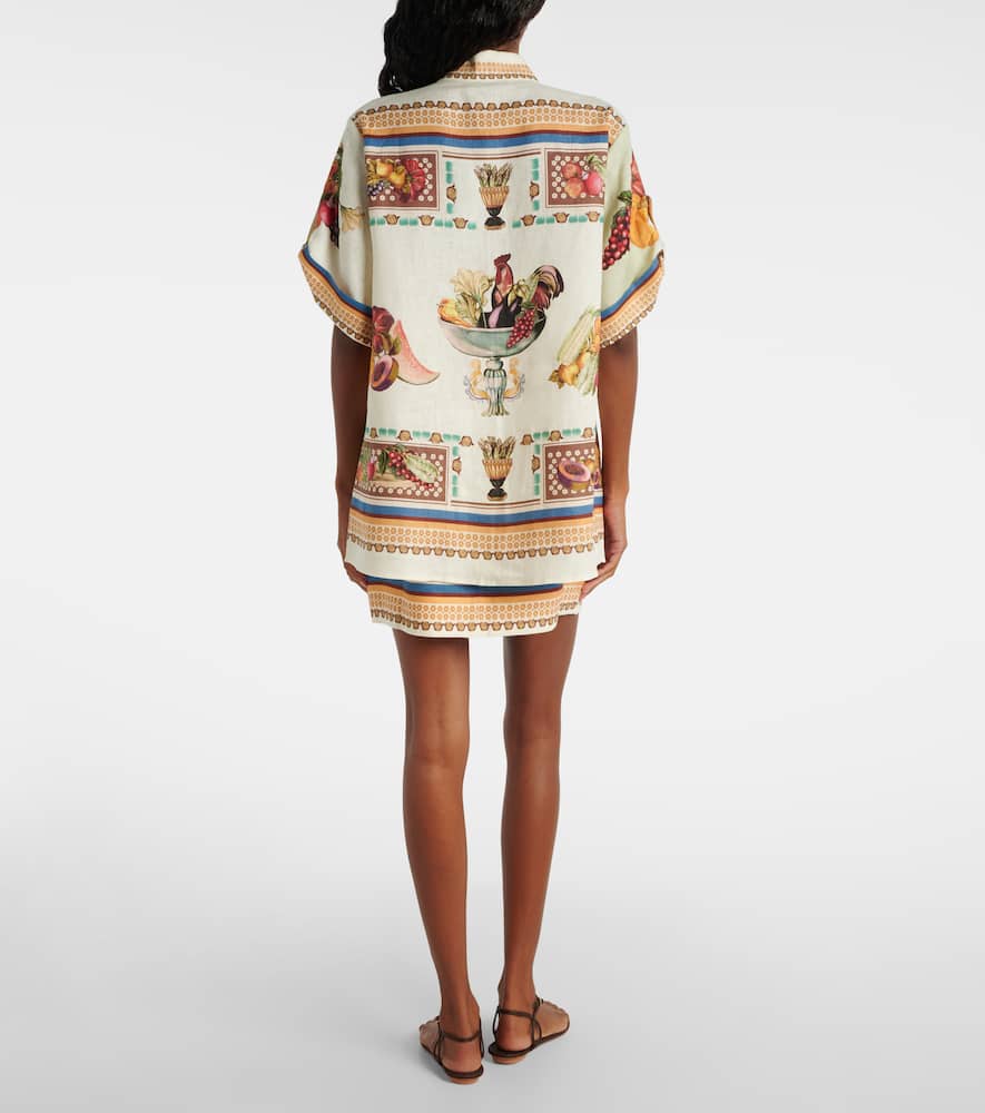 Alémais Mercado printed linen shirt