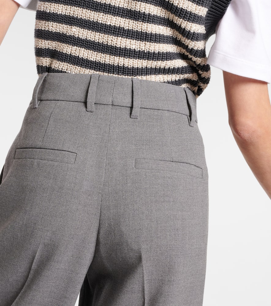 Wool wide-leg pants