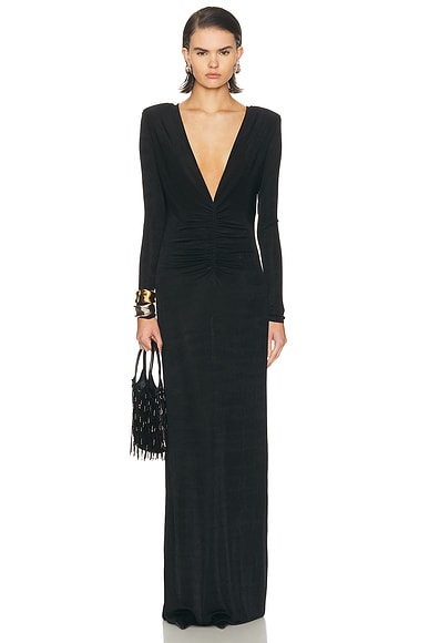 SEROYA Ebony Dress in Black - Black. M also in L