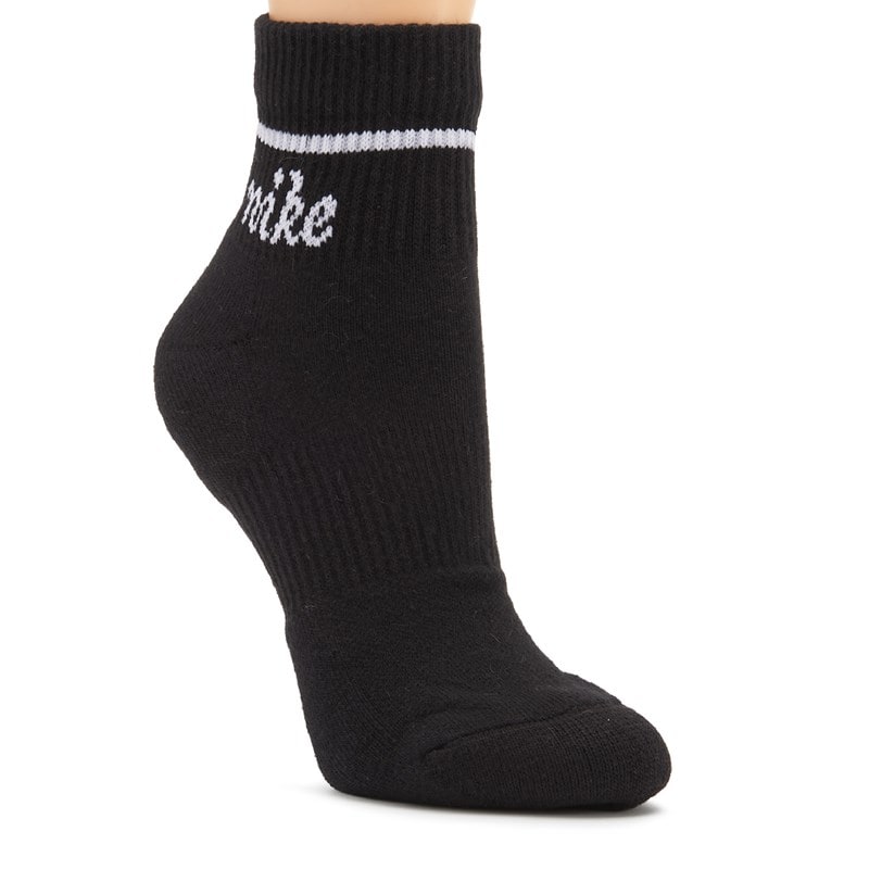 3 Pack Medium Everyday Plus Cushion Script Ankle Socks (Black/Grey/White)