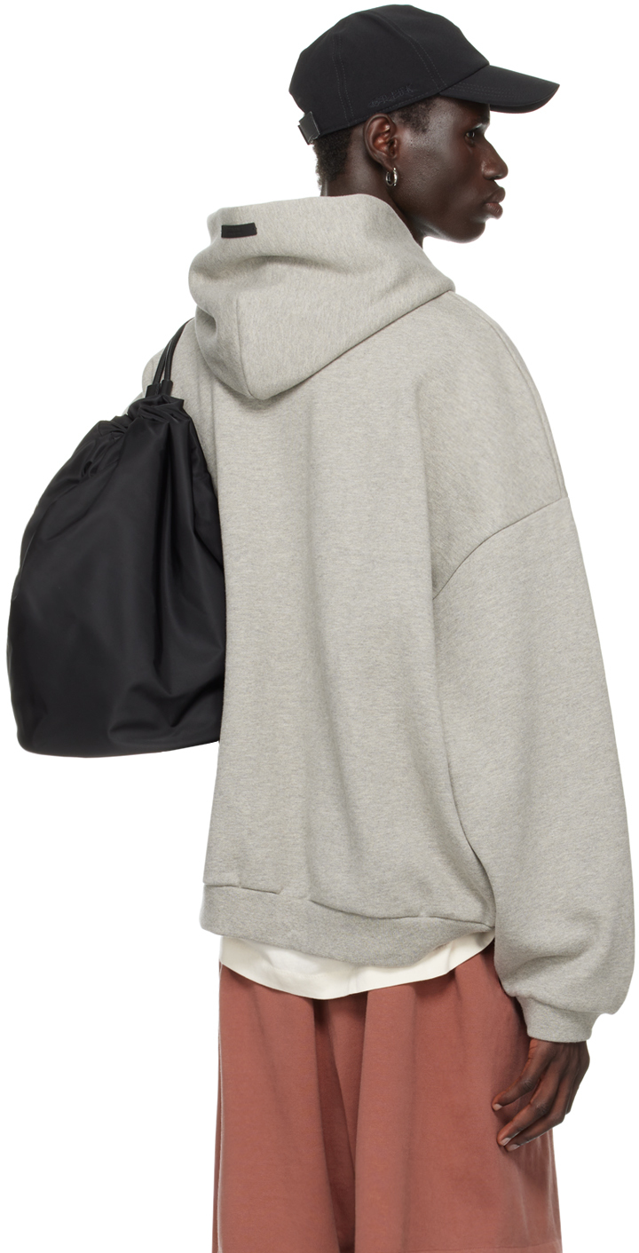 Gray Printed Logo Hoodie