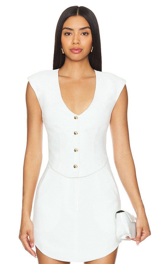 Amanda Uprichard OBERTEIL PERRIN in Ivory. Größe S. Also in
