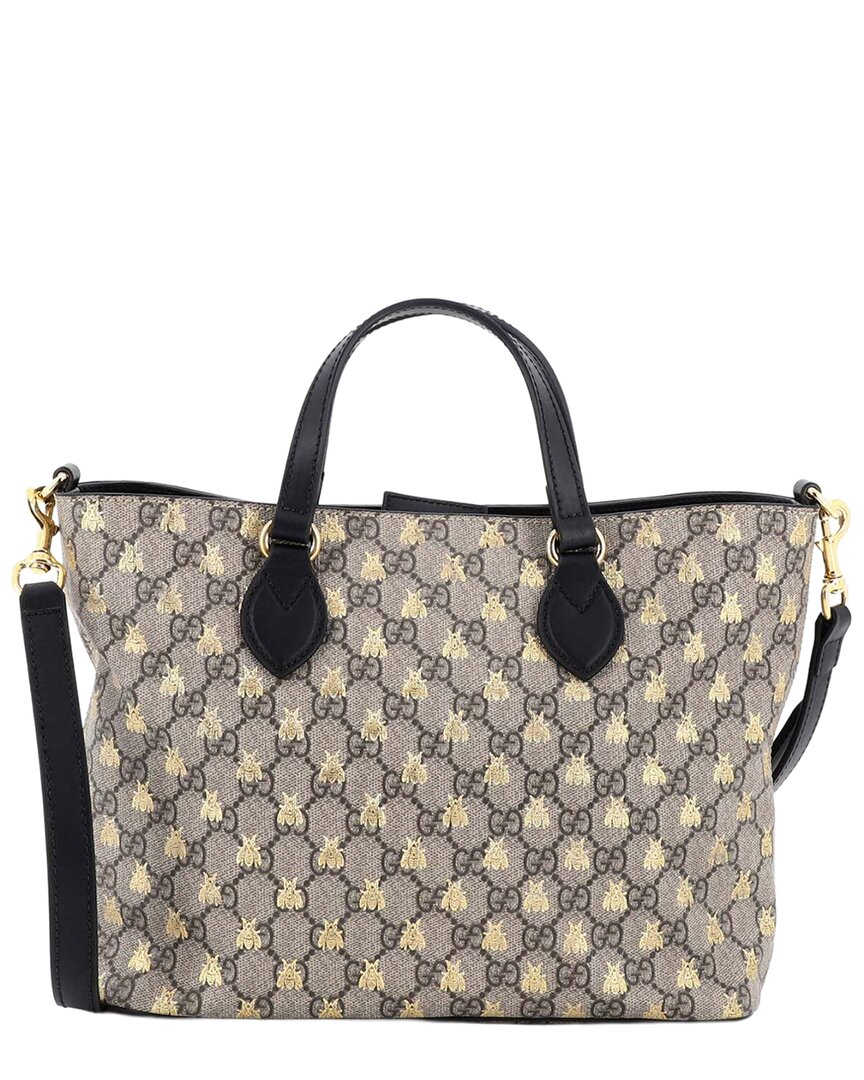 Convertible Soft Tote Printed Gg Coated Small (Authentic Pre-Loved)