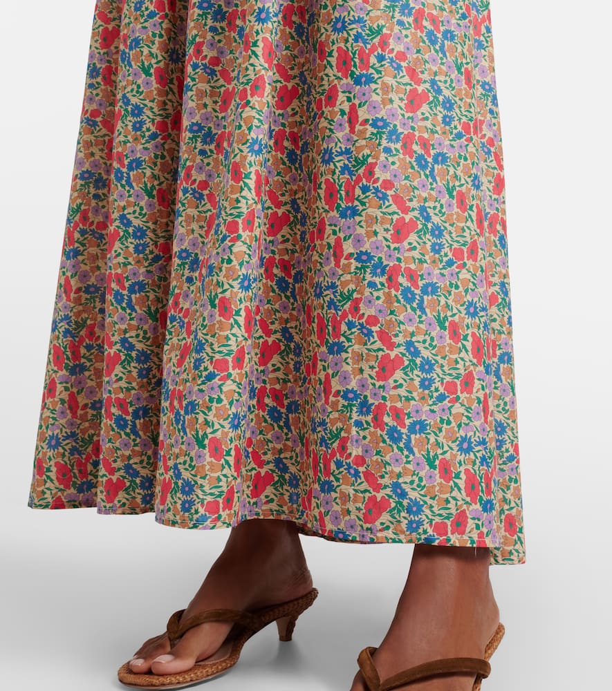 Millie floral cotton maxi skirt