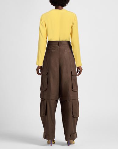 Woman Top Yellow Size 4 Acetate, Silk