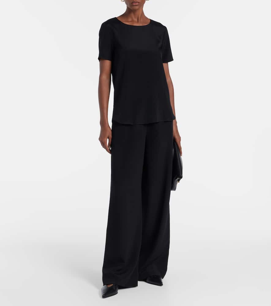 Aris silk-blend top