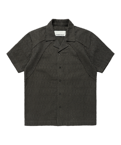 TEXTURE CHECK SHIRTS CHARCOAL
