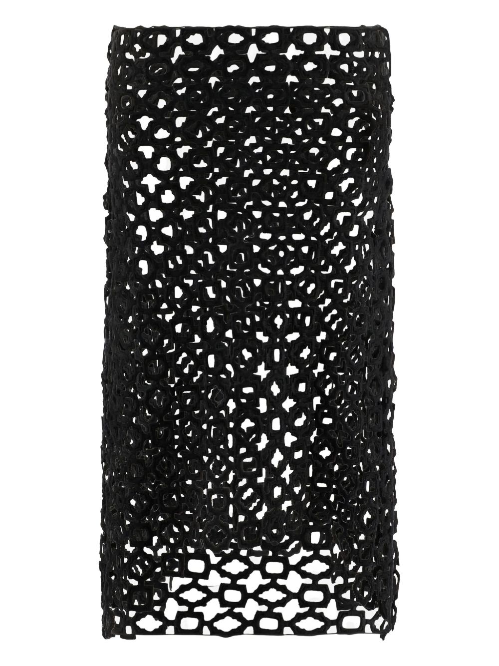 Niccolò Pasqualetti embroidered long skirt - Black