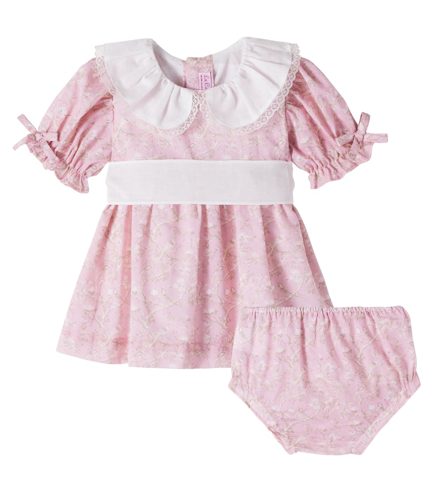 Baby Teresa cotton dress and bloomers set