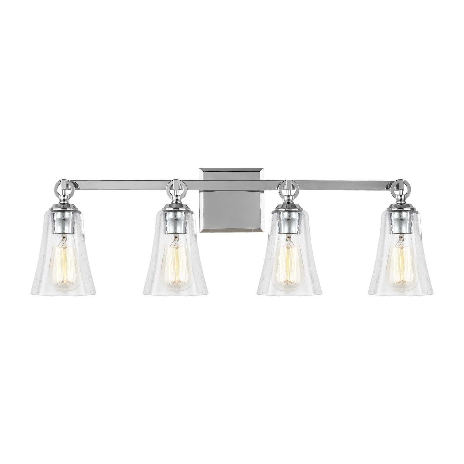 Visual Comfort Studio Monterro 4-Light Bathroom Vanity Light in Chrome by Sean Lavin