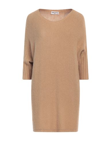 Sandro Ferrone Woman Sweater Camel Size L Acrylic, Polyamide, Wool, Elastane