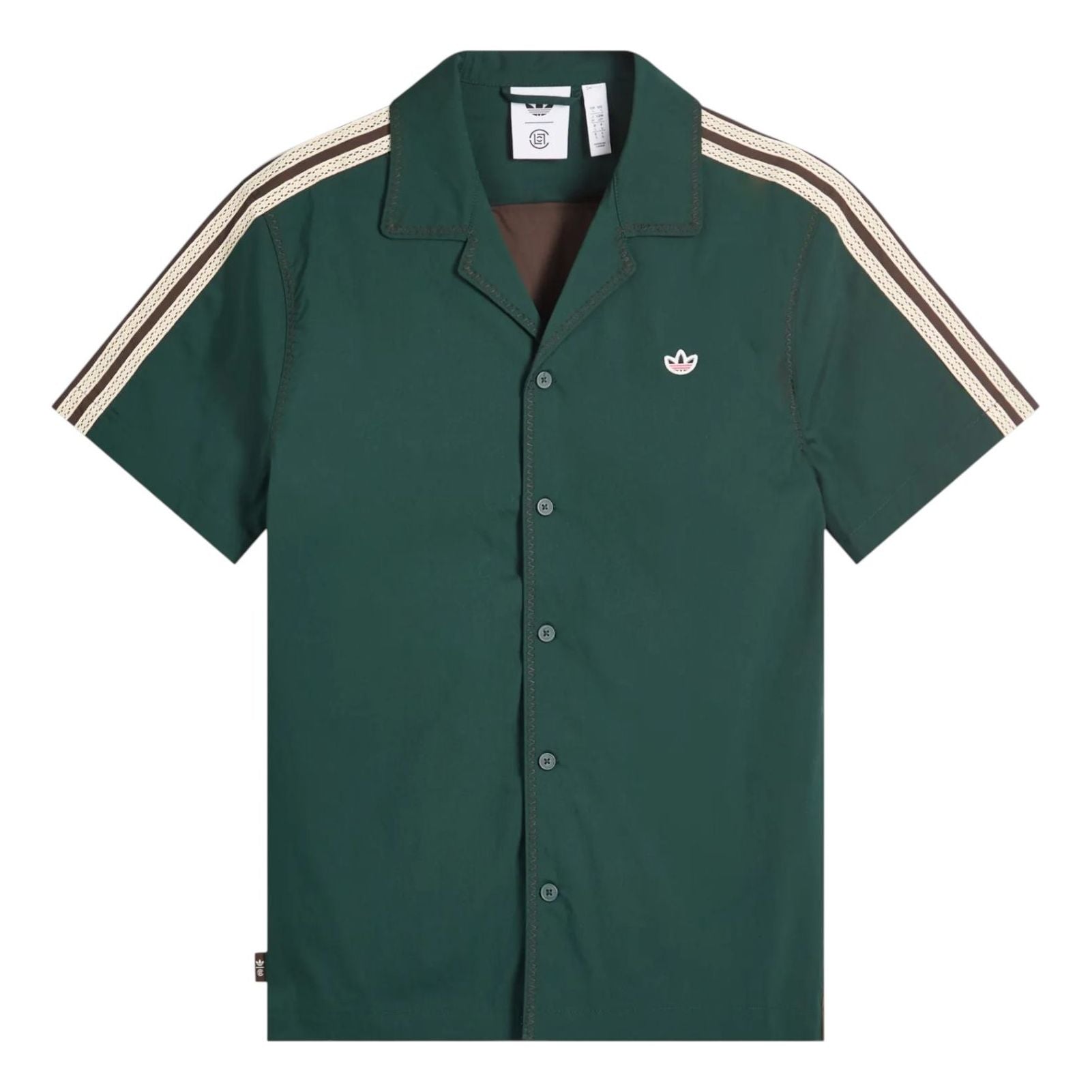 X CLOT BY Edison Chen Short-Sleeved Shirt 'Green Brown'