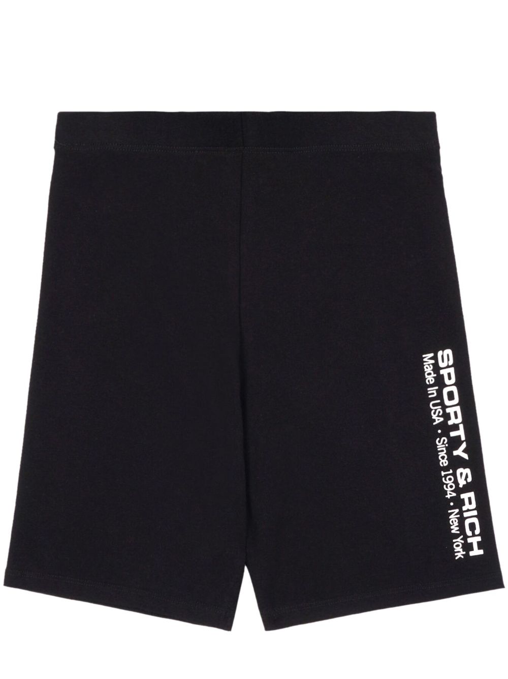 Reflective logo-print cycling shorts - Black