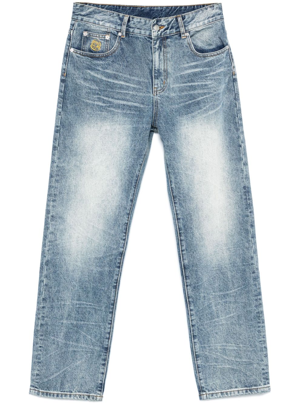 Duck-embroidered jeans - Blue