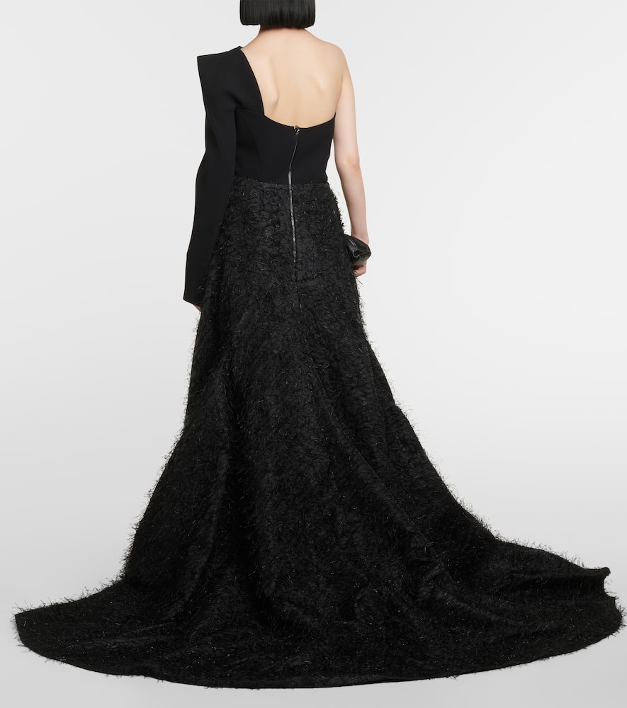 Audacity one-shoulder maxi gown