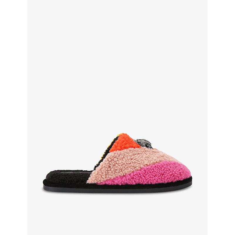 Womens Mult/other Kensington Striped Faux-shearling Slippers