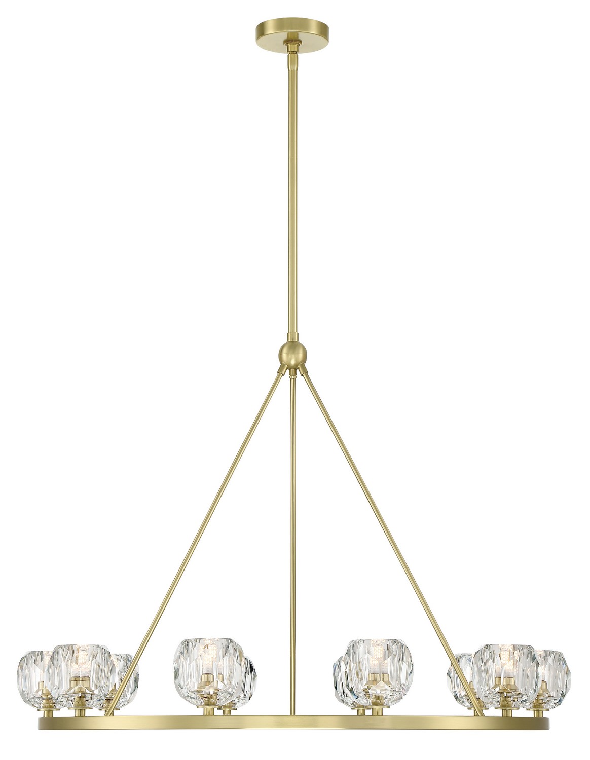 Soft Brass LED Chandelier from the Aragon Collection