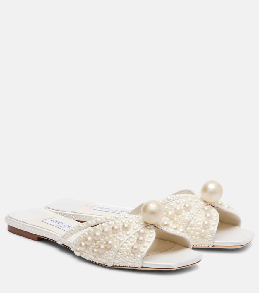 Siva embellished satin slides