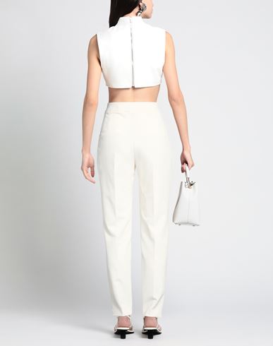 Woman Pants Off white Size S PES, Elastane