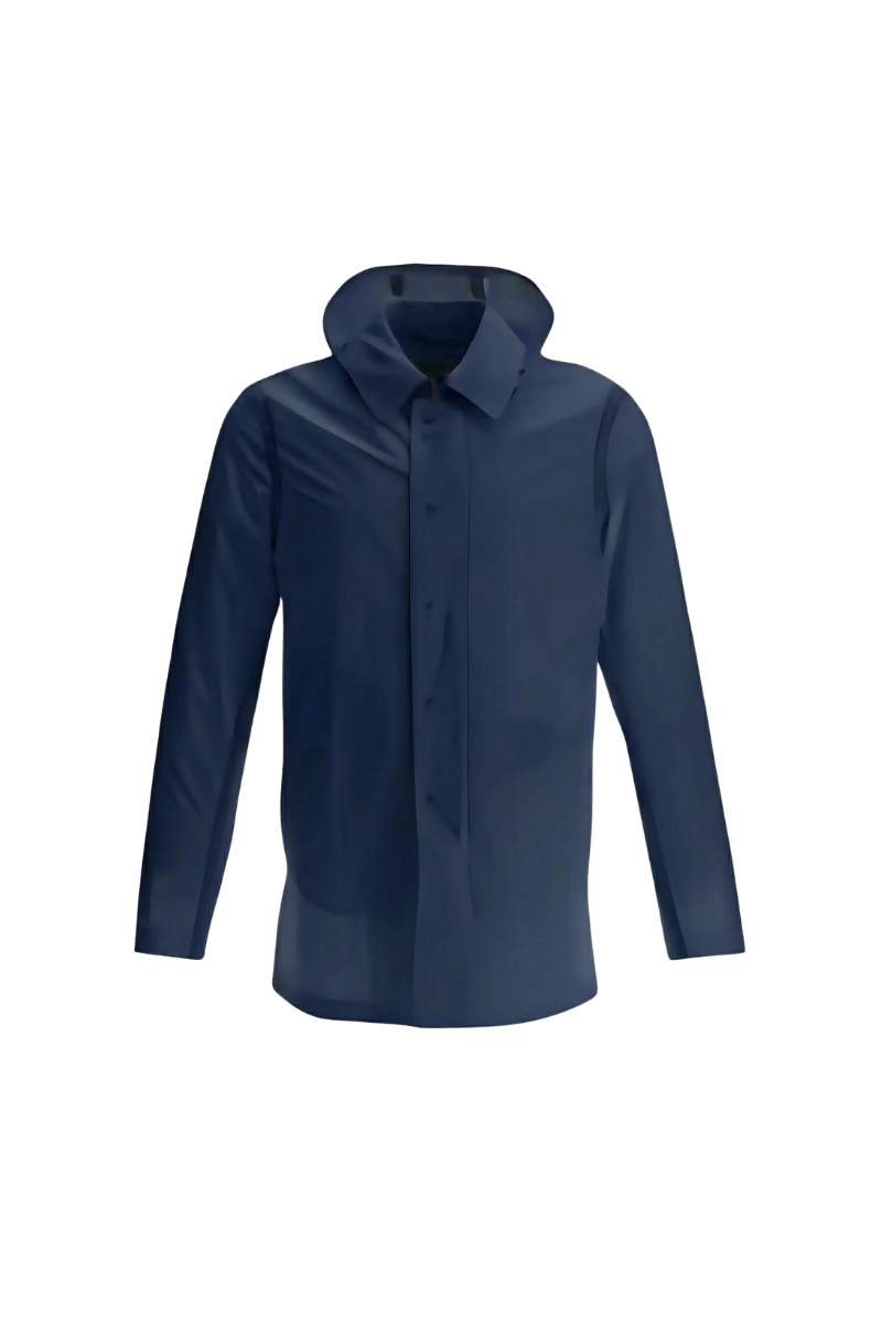 Water-Resistant Polyamide Raincoat — Navy