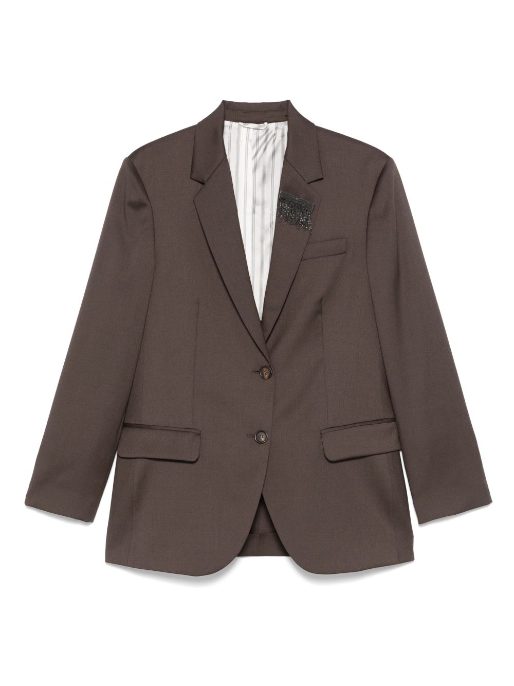 Single-breasted blazer - Brown