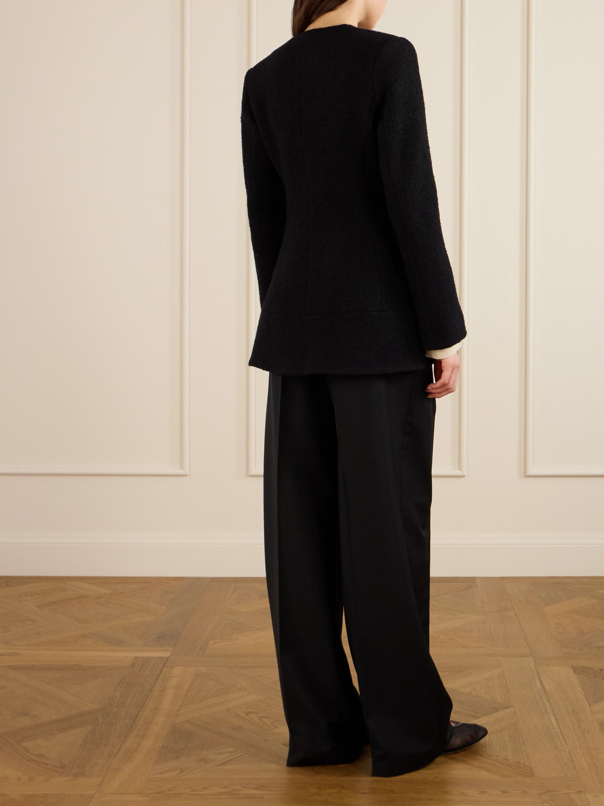 Otto Wool-blend Bouclé-tweed Jacket - Black