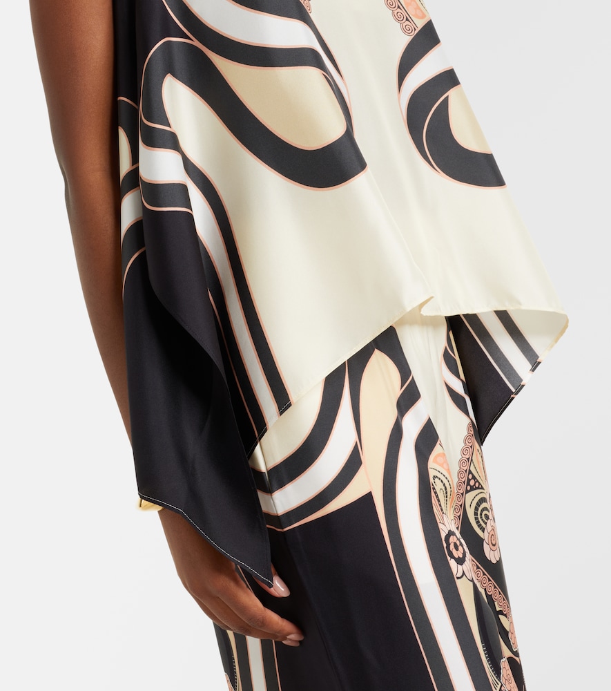 San Carlo printed silk twill top