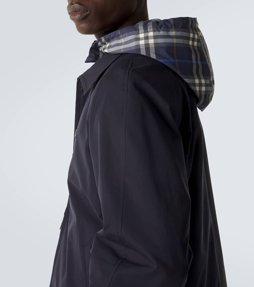 Check cotton blouson jacket